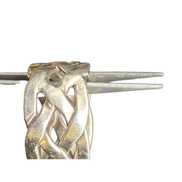 Sterling Silver 925 Open Weave Celtic Knot Ring - Wedding Band size 7.5 - Picture 9 of 11